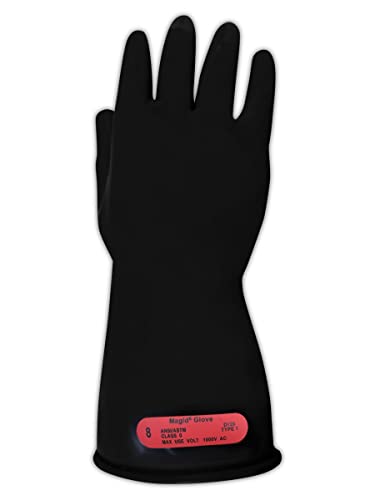 MAGID Class 0 Low-Voltage Rubber Insulating Linemen Safety Gloves, 1 Pair, 11” Long | The Storepaperoomates Retail Market - Fast Affordable Shopping