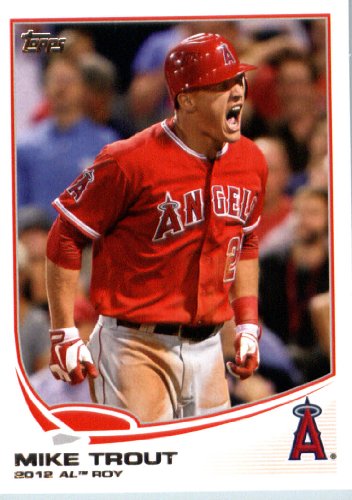 2013 Topps MLB Baseball Card # 338 Mike Trout AL ROY Angels