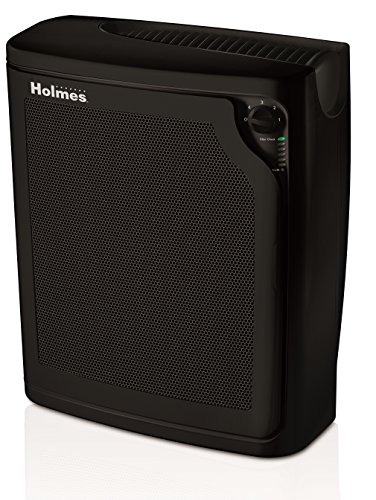 Holmes TRUE HEPA Console Air Purifier with Filter Life Monitor Bar and Quiet Operation | Large Room Air Cleaner – Black (HAP8650B-NU-2)