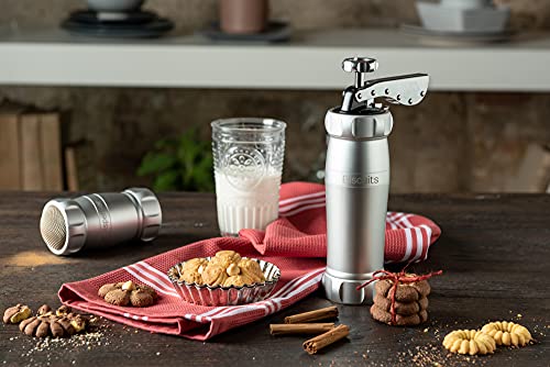 Marcato Atlas Biscuit Maker Cookie Press, Made in Italy, Includes 20 Disc Shapes, Deluxe Silver | The Storepaperoomates Retail Market - Fast Affordable Shopping