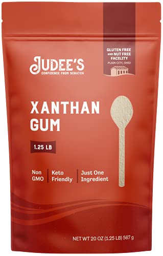 Judee’s Xanthan Gum 20 oz – 100% Non-GMO, Keto-Friendly – Gluten-Free and Nut-Free – Gluten-Free Baking Essential – Great for Keto Syrups, Sauces, and Thickening