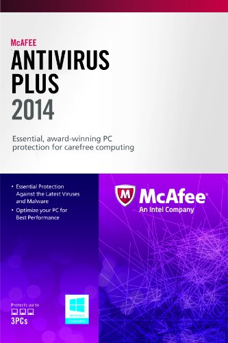 McAfee AntiVirus Plus 3PC 2014 (Free Upgrade to 2016 after activation)
