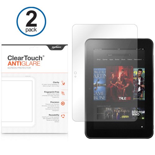 Screen Protector for Kindle Fire HD 8.9 (2nd Gen 2012) (Screen Protector by BoxWave) – ClearTouch Anti-Glare (2-Pack), Anti-Fingerprint Matte Film Skin