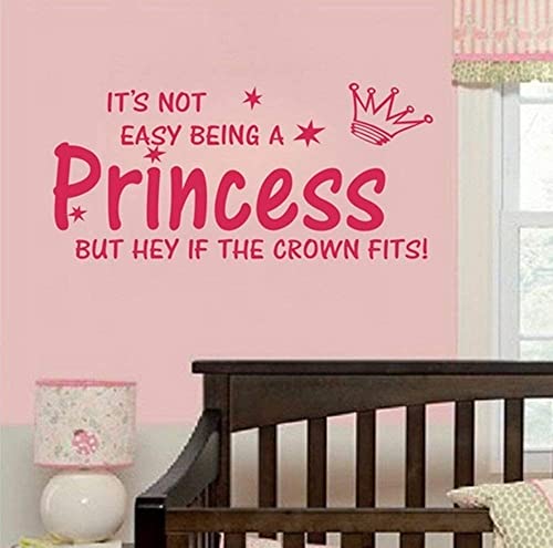 NOT Easy Being A Princess Girl Wall Quote Sticker Graphic Vinyl Home Kid décor