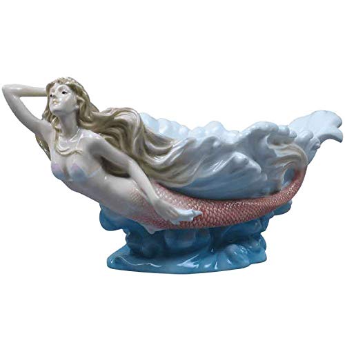 Unicorn Studios AP20273AA Mermaid Sea Wave Coupe Porcelain Bowl