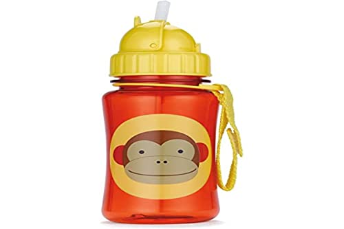 Skip Hop Toddler Sippy Cup with Straw, Zoo Straw Bottle, Monkey