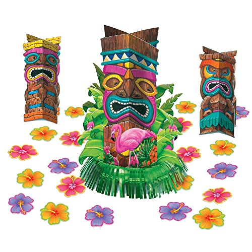 amscan Tiki Table Decorating Kit – Assorted, 1 Pack