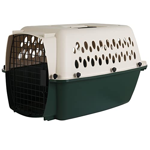 Petmate Ruffmaxx Dog Kennel Pet Carrier & Crate 24″ (10-20 Lb), Outdoor and Indoor for Large, Medium, and Small Dogs – Made from Durable Recycled Material w/ 360-Degree Ventilation