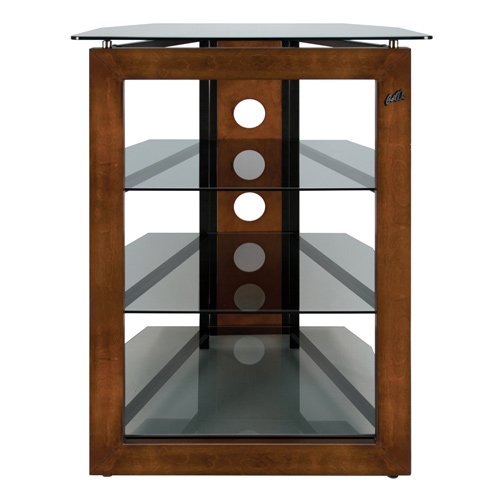 Bell’O AT306 Bello No Tools Audio/Video Tower Wood-Glass, Black, 35.88 x 20.00 x 27.00