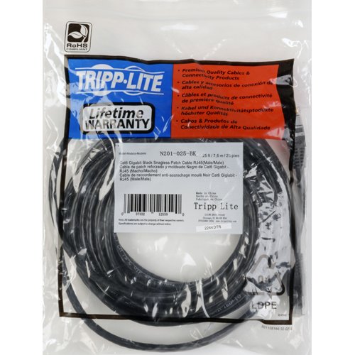 Tripp Lite Cat6 Gigabit Snagless Molded Patch Cable (RJ45 M/M) – Black, 6-ft.(N201-006-BK) | The Storepaperoomates Retail Market - Fast Affordable Shopping