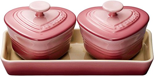 Le Creuset Petit Ramukan D’Amour-set natural pink 910223-00-227 (japan import)