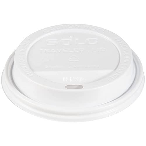 SOLO TLP316-0007 White Traveler Lid for SSP and Bare Paper Hot Cup – 2 Packs of 100 (200 Lids Total)