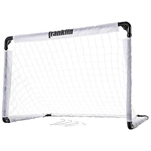 Franklin Sports Kids Mini Soccer Goal – Backyard Folding Net for Kids + Toddlers – Portable Steel Goal for Youth Soccer – 36″ x 24″