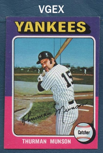 1975 Topps Regular (Baseball) Card# 20 Thurman Munson of the New York Yankees VGX Condition