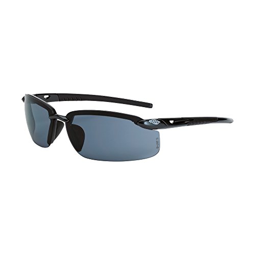 Crossfire 2961 Safety Glasses, Smoke Lens/Pearl Black Frame, One Size