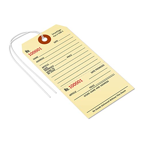 SmartSign Pack of 1000 Repair Tags with Attached String | 2.625″ x 5.25″ Manila Cardstock