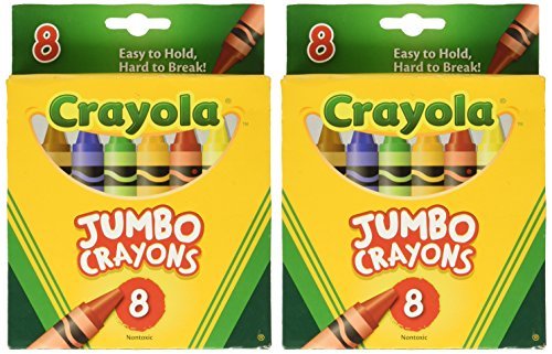 Crayons Jumbo 8ct Peggable Tuck Box [Set of 2], 3 years & up