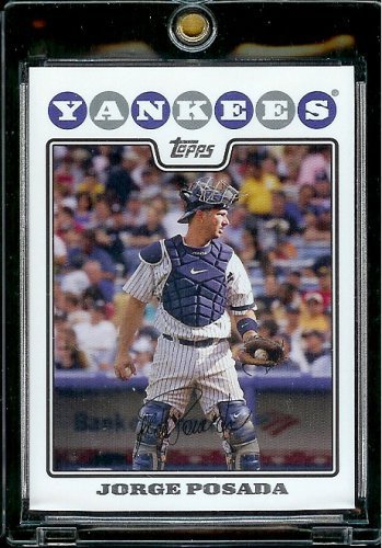 2008 Topps Baseball Cards # 297 Jorge Posada – New York Yankees – MLB Baseball Trading Card