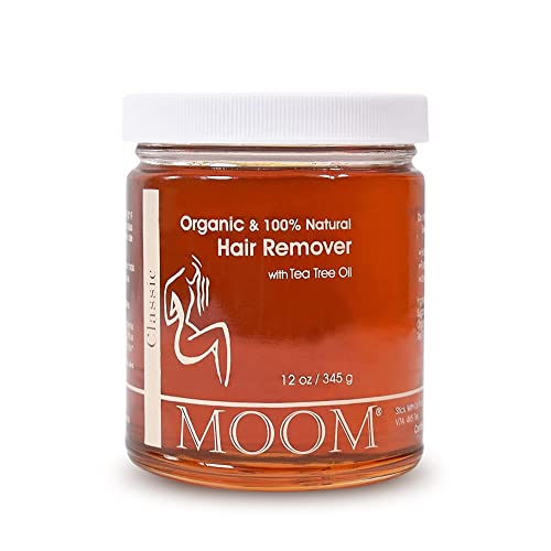 MOOM – Organic Hair Remover, All-Natural Sugar Wax for Underarm, Bikini, Brazilian, Face and Leg, Soft Wax for Sensitive Skin, Wax Beads Alternative, At-Home Hair Removal Wax for Women and Men, 12 oz