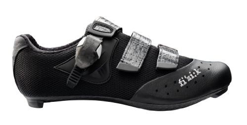 Fizik Men’s R1 Uomo Road Cycling Shoes, Black/Black Mesh, Size 46