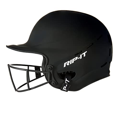 RIP-IT | Vision Pro Softball Batting Helmet | Matte | Black M/L | Lightweight Women’s Sport Equipment