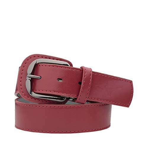 Mizuno adult Leather Mizuno Classic Belt Long , Red, 50-Inch US