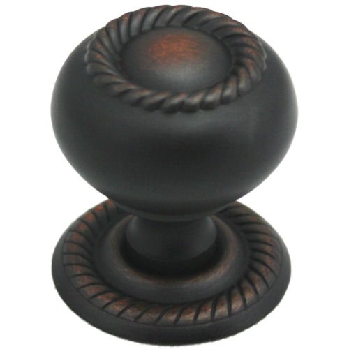 Cosmas 25 Pack 4040ORB Oil Rubbed Bronze Rope/Scroll Cabinet Hardware Knob with Matching Backplate – 1-1/4″ Inch Diameter