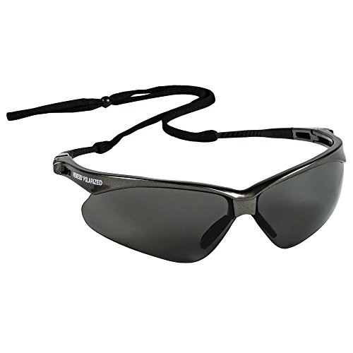 KleenGuard™ V30 Nemesis™ Polarized Safety Glasses (28635), Smoke Grey Lenses, Gunmetal Frame, Unisex Sunglasses for Men and Women