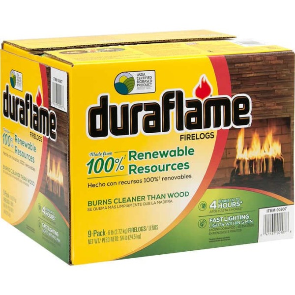 Duraflame Natural Fire Logs 6 Lb – Case of 9 (Оnе Расk)