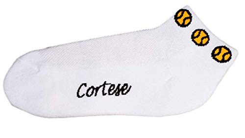 Cortese Designs yellow tennis balls socks