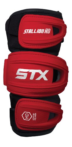 STX Lacrosse Stallion HD Arm Pads, Red, Large
