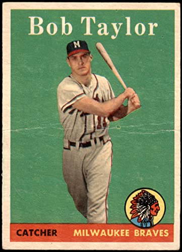 1958 Topps # 164 Bob Taylor Milwaukee Braves (Baseball Card) GOOD Braves