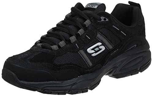 Skechers Sport Men’s Vigor 2.0 Trait Memory Foam Sneaker, Black, 11.5 XW US