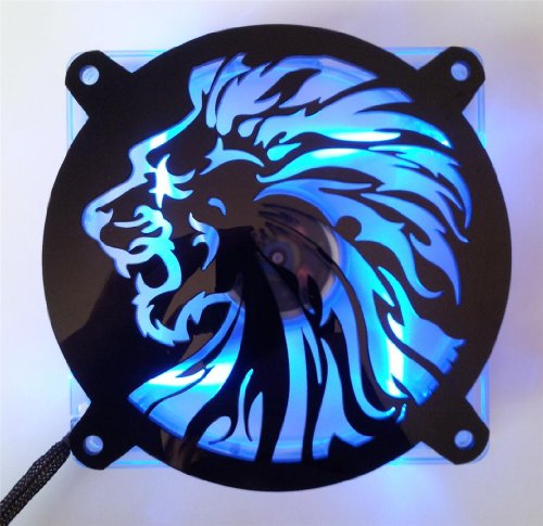 Inspired Laser Design Custom Acrylic Lion Head Computer Fan Grill 120mm