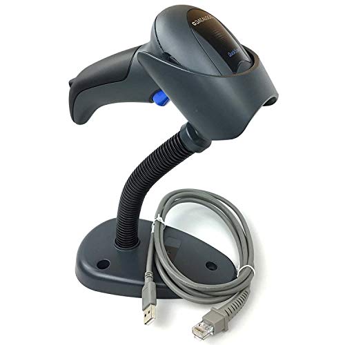 Datalogic QD2430 QuickScan Handheld Omnidirectional Barcode Scanner/imager(1-D, 2-D and PDF417) with USB Cable and Stand, Black, QD2430-BKK1S