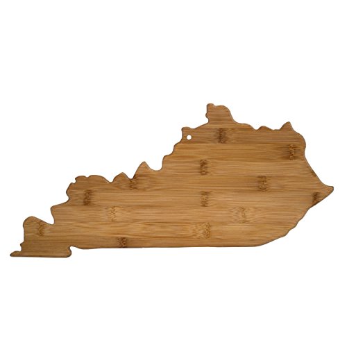 Totally Bamboo Kentucky State Shaped Cutting Board, Natural Bamboo