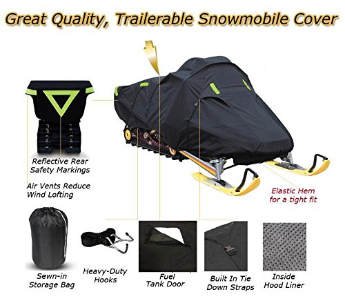 Trailerable Snowmobile Snow Machine Sled Cover Compatible for Yamaha Exciter for Model Years 1987-1993. 600 Denier Gear | The Storepaperoomates Retail Market - Fast Affordable Shopping