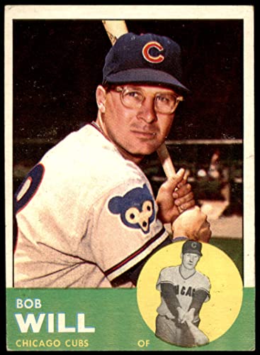 1963 Topps # 58 Bob Will Chicago Cubs (Baseball Card) EX Cubs
