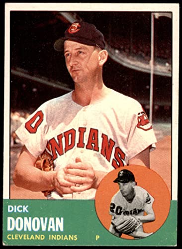 1963 Topps # 370 Dick Donovan Cleveland Indians (Baseball Card) EX Indians