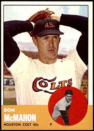 1963 Topps # 395 Don McMahon Houston Colt 45s (Baseball Card) EX Colt 45s