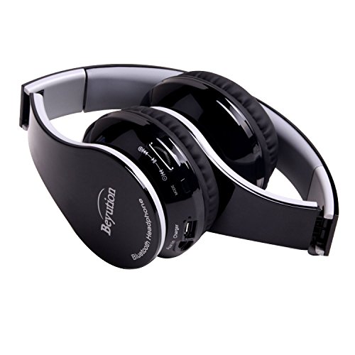 Beyution New Black Color Smart Stereo Hi-Fi Wireless Bluetooth Headphone-for All Tablet MID, Smart Cell Phone and All Bluetooth Device-with Retail Package, Best Gift!