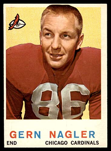 1959 Topps # 93 Gern Nagler Chicago Cardinals-FB (Football Card) EX Cardinals-FB Santa Clara