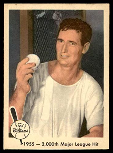 1959 Fleer # 56 2,000th Major League Hit Ted Williams Boston Red Sox (Baseball Card) EX Red Sox