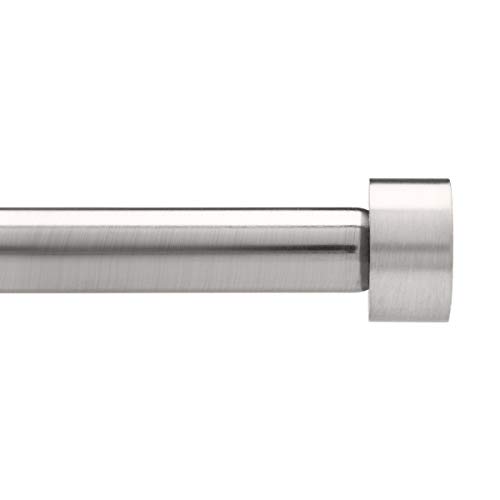 Umbra Cappa, ¾” Adjustable Curtain Rod for Windows – 36 to 72” Drapery Rod, Nickel (244993-411-REM)