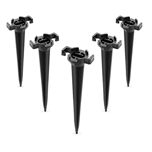 Holiday Lighting Outlet Christmas Light Stakes | Universal 5-Inch Outdoor Light Stakes For C9 or C7 Light Sockets | Improved Break-Resistant Design | For Use On Lawn or Pathway | Pack of 100