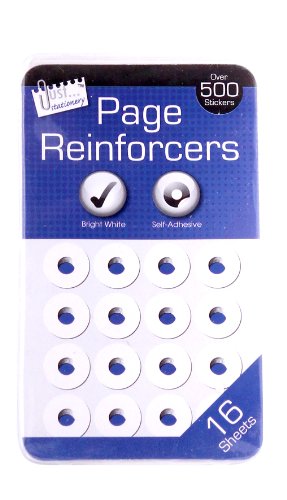 Just stationery Hole Reinforcers Label, White, 5930/72