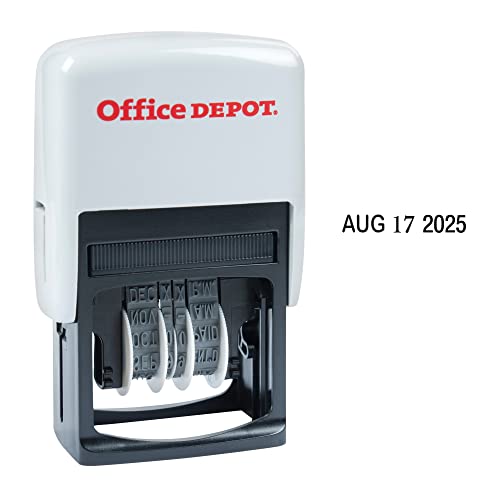 Office Depot Self-Inking Dater With Extra Pad, Black Ink, 032534