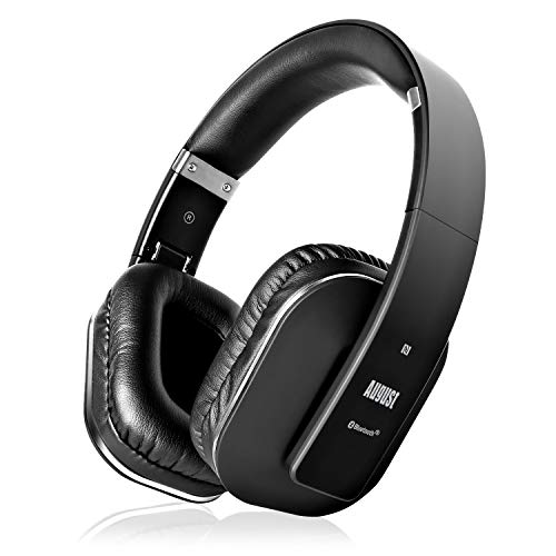EQ App Over Ear Wireless Headphones – August EP650-Bass Rich Sound and Optimum Comfort – NFC and aptX LL Low Latency – [Black]