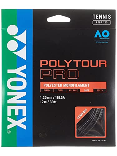 YONEX Poly Tour Pro 125 Tennis String Set (16L, Graphite)