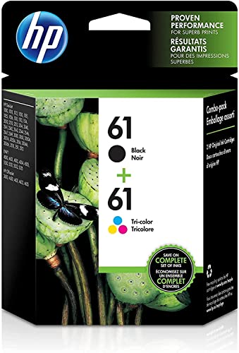 HP 61 | 2 Ink Cartridges | Black, Tri-color | CH561WN, CH562WN